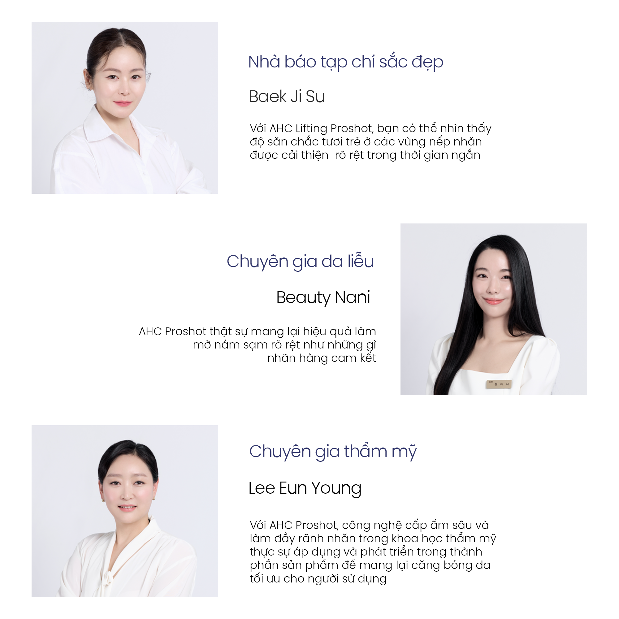 Thành phần Kem AHC Proshot