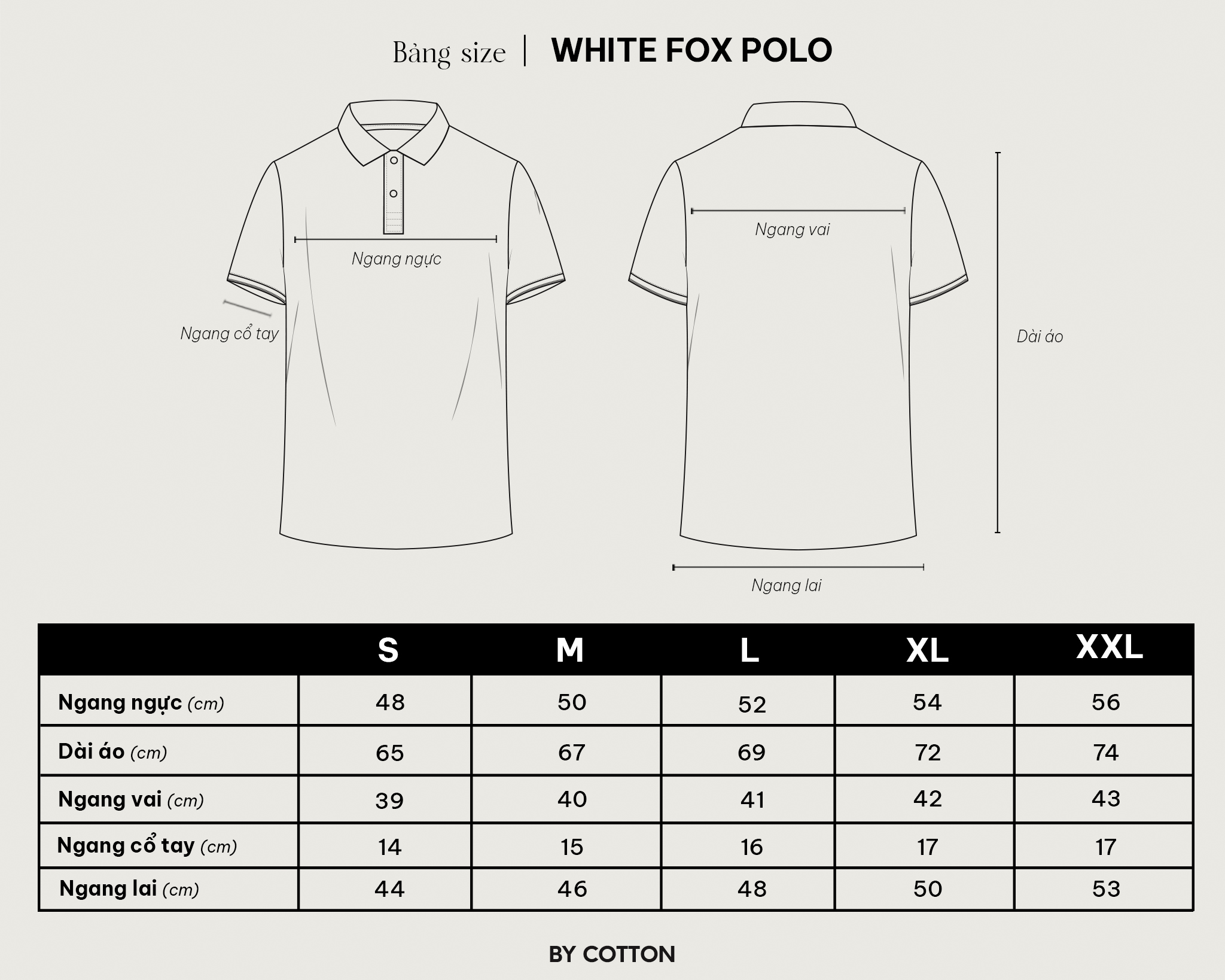 Mô tả Áo Thun Nam Cao Cấp Polo Fox Sớ Vải Gân Dệt Cao Cấp Form Dáng Vừa Vặn BY COTTON - 5