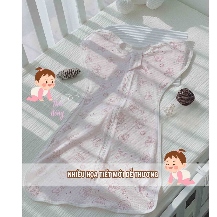 Mô tả Nhộng Chũn Thông Hơi Xuất Hàn Cho Bé IQKAO – Co Giãn 2 Chiều Mềm Mại Thoáng Khí – Ngủ Ngon Không Giật Mình - 6