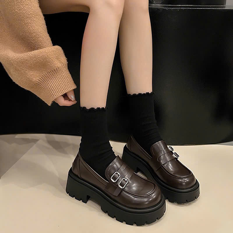 Mô tả Giày Oxford nữ FAROSA - H70  giày nữ cổ thấp da trơn cao cấp đế 5cm mẫu mới cực hót - 4