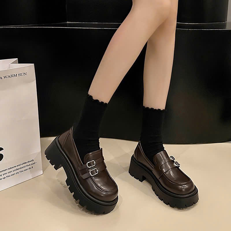 Mô tả Giày Oxford nữ FAROSA - H70  giày nữ cổ thấp da trơn cao cấp đế 5cm mẫu mới cực hót - 5