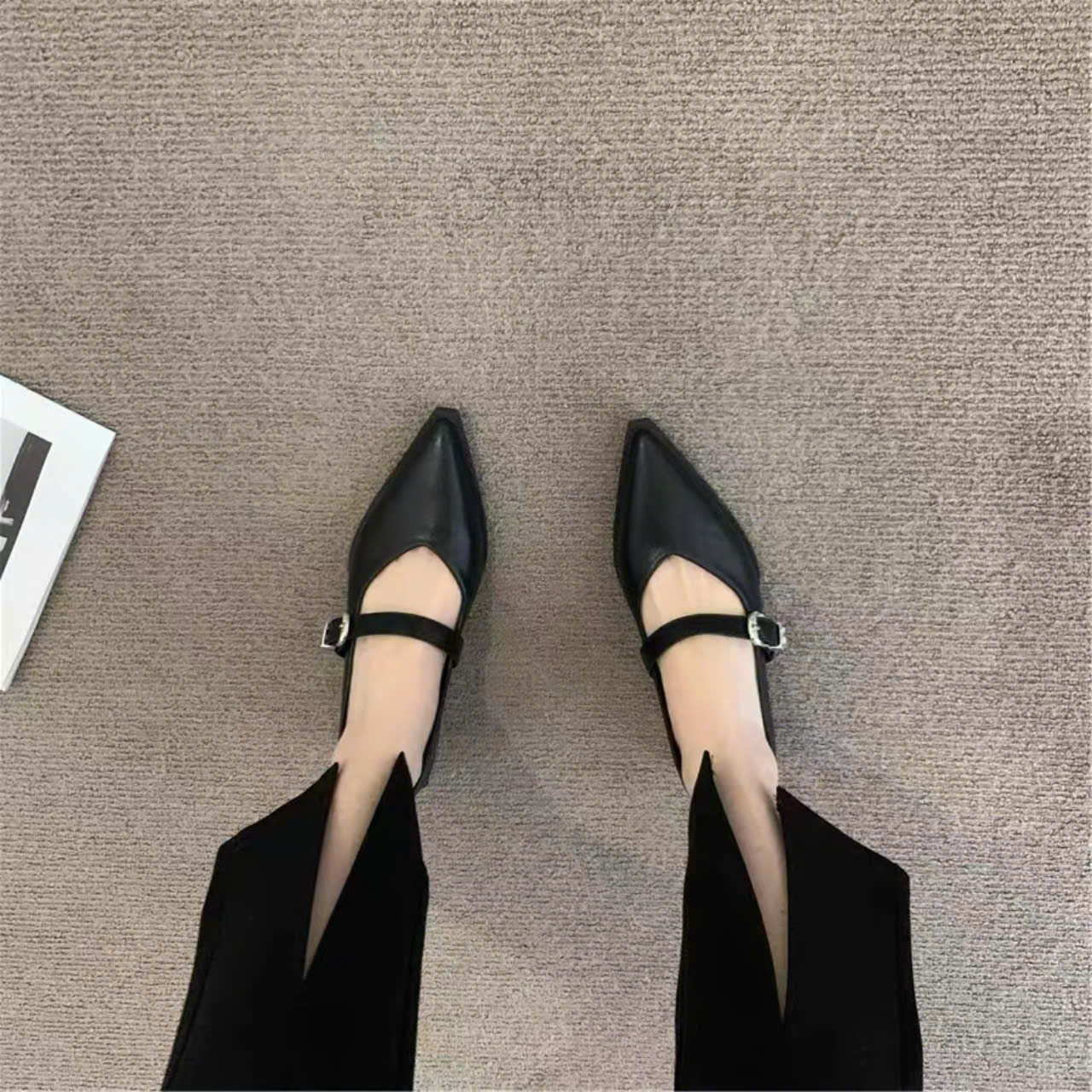 Mô tả Giày bup bê nữ mũi nhọn FAROSA -K74 giày marry janes chất da lỳ mềm siêu đẹp siêu hót - 4