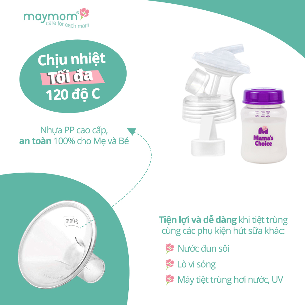 Mô tả Phụ Kiện Hút Sữa Cải Tiến Thương hiệu Maymom Cho Máy Spectra, Avent, Fazt, Rozabi, Size Phễu 10-32mm - 5
