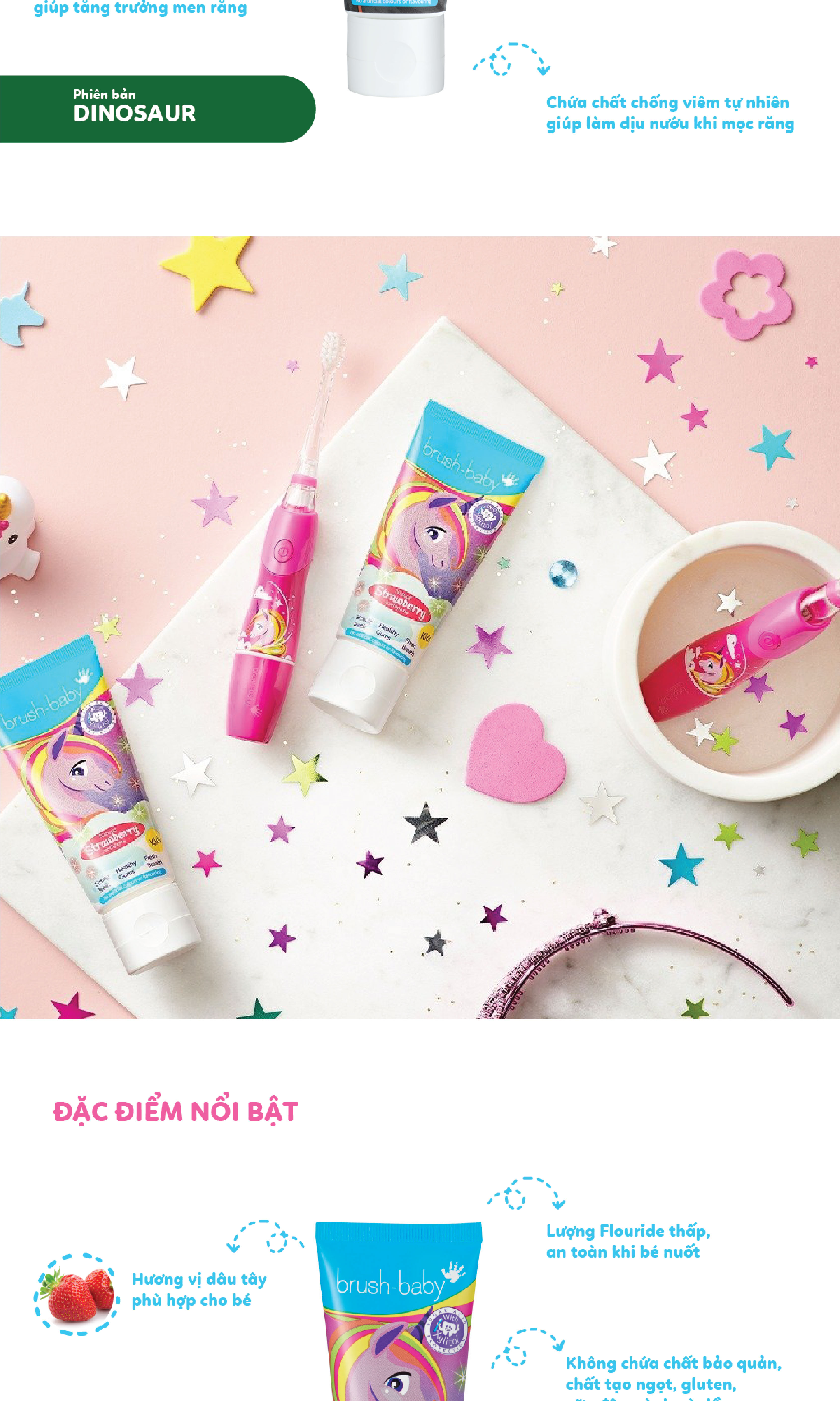 Mô tả Brush-Baby Kem đánh răng có Fluoride cho bé ở mọi độ tuổi 50ml - 4
