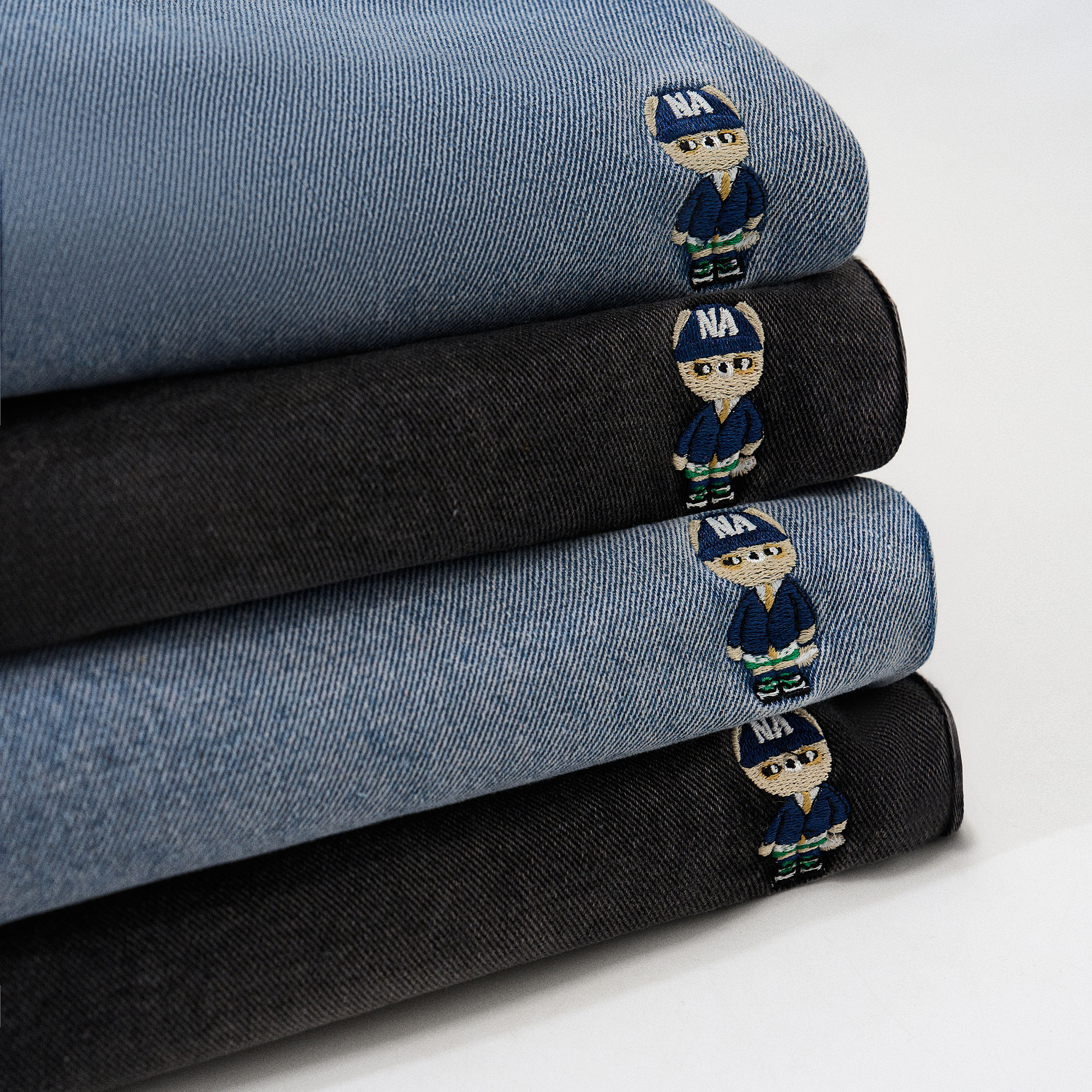 Mô tả Quần Jean Ống rộng NOAM Nafox Unisex - Màu Xanh/ Đen - 1
