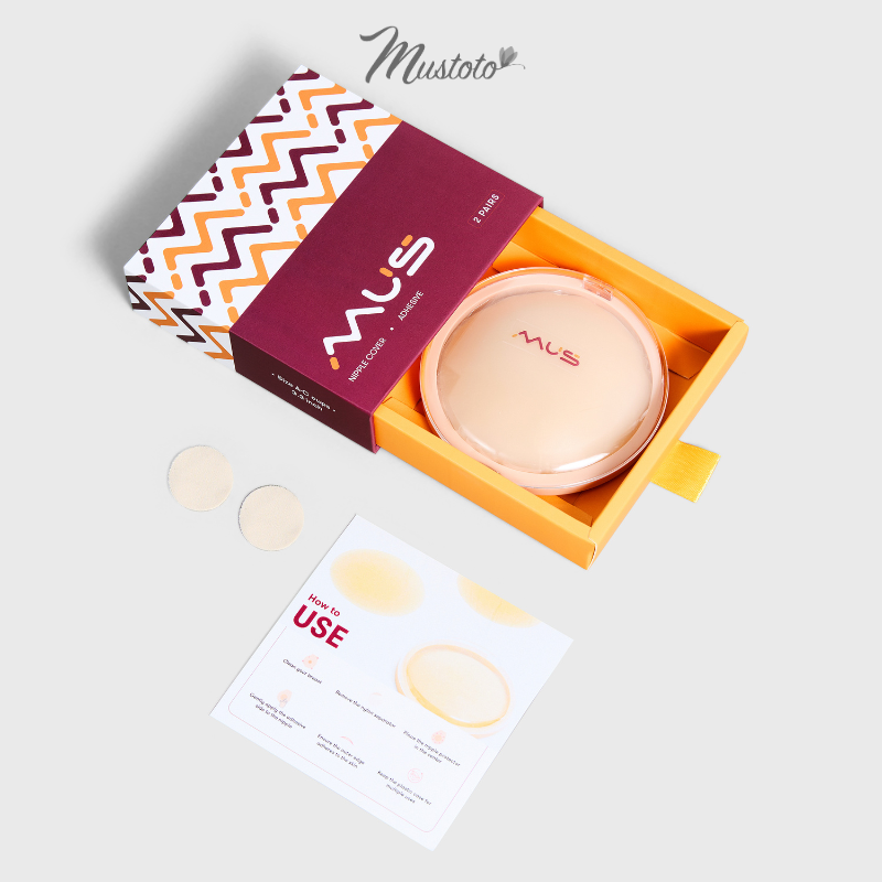 Mô tả Miếng Dán Ngực Mustoto Nhũ Hoa Đầu Ti Mỏng Màu Da Size 8cm (PK26) - 12