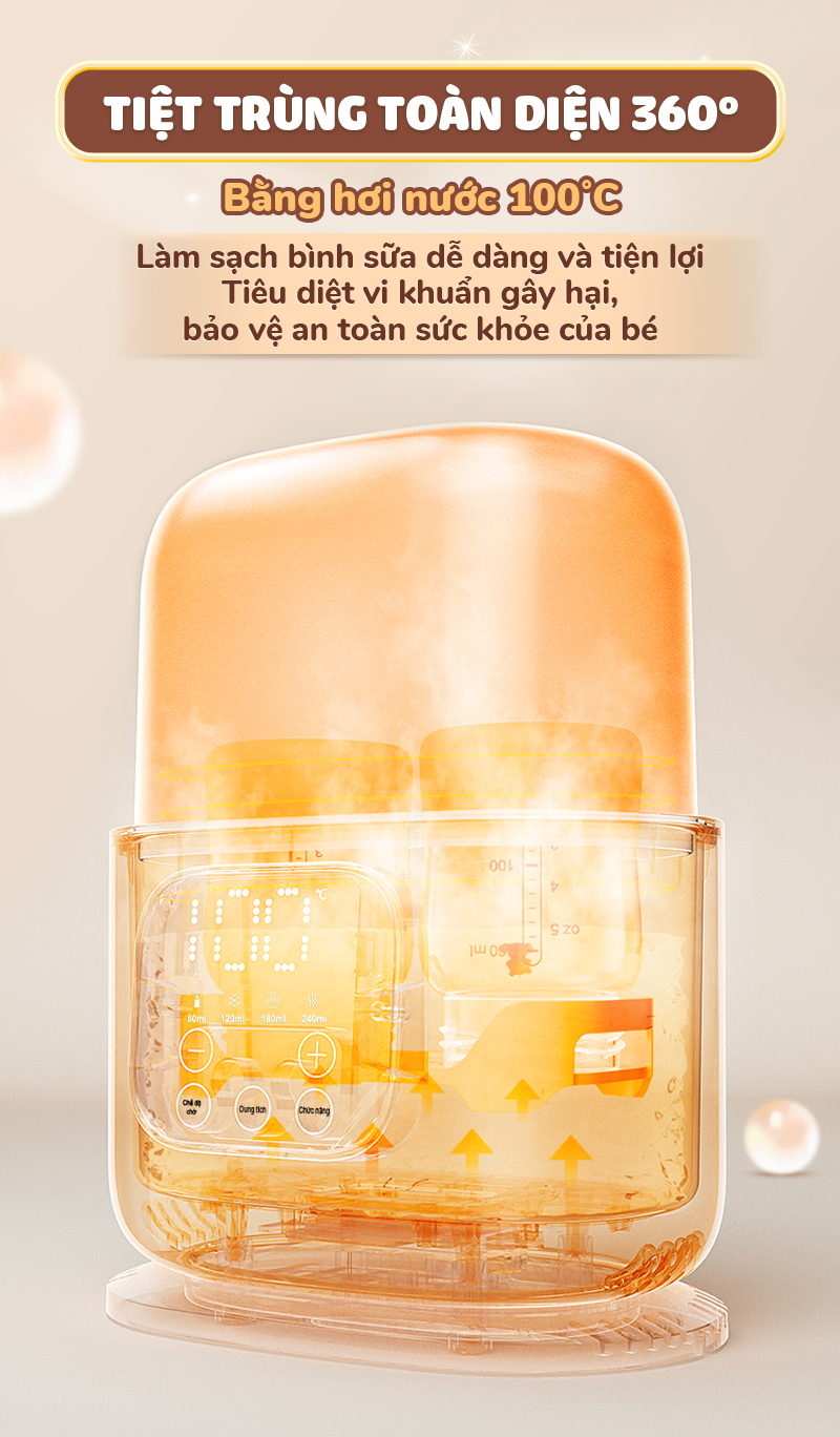Mô tả Máy hâm sữa Chilux H5 - Điều chỉnh nhiệt độ thông minh, an toàn, tiện lợi - 6