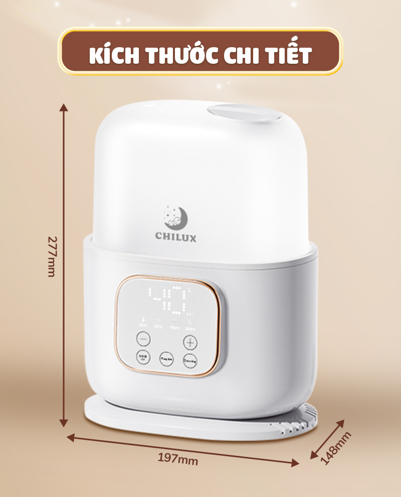 Mô tả Máy hâm sữa Chilux H5 - Điều chỉnh nhiệt độ thông minh, an toàn, tiện lợi - 11