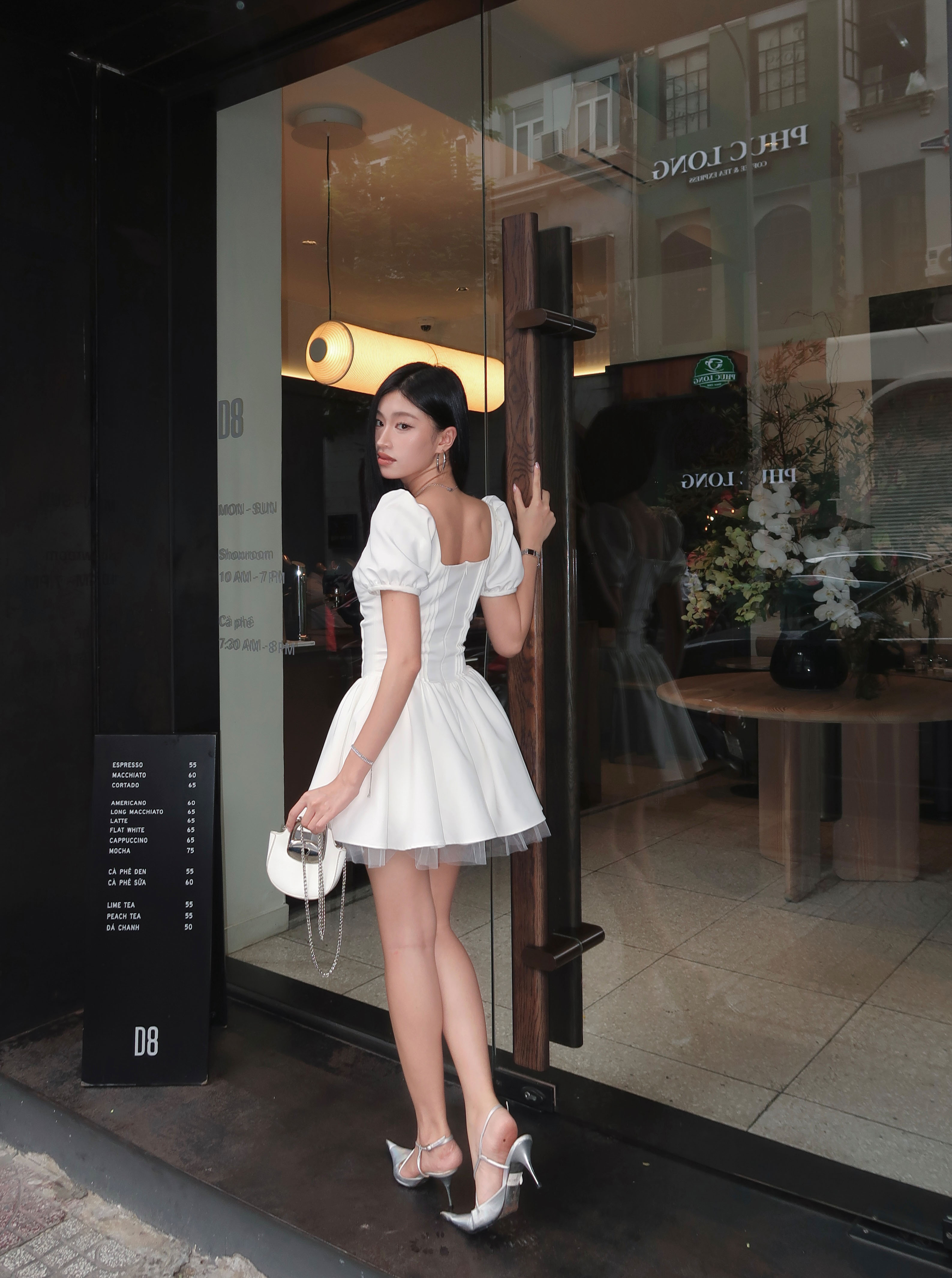 Mô tả RECHIC Đầm ngắn xòe Erica cổ vuông tay phồng phối corset sang trọng thanh lịch - 4