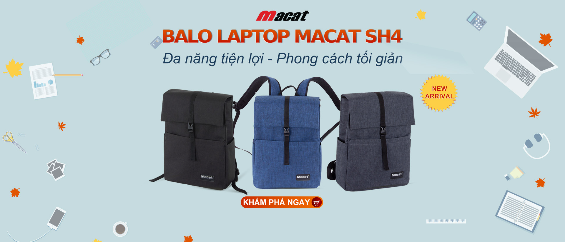 Mô tả Balo Laptop Macat SH4 đi học đi làm đựng được laptop 17 inch - 1