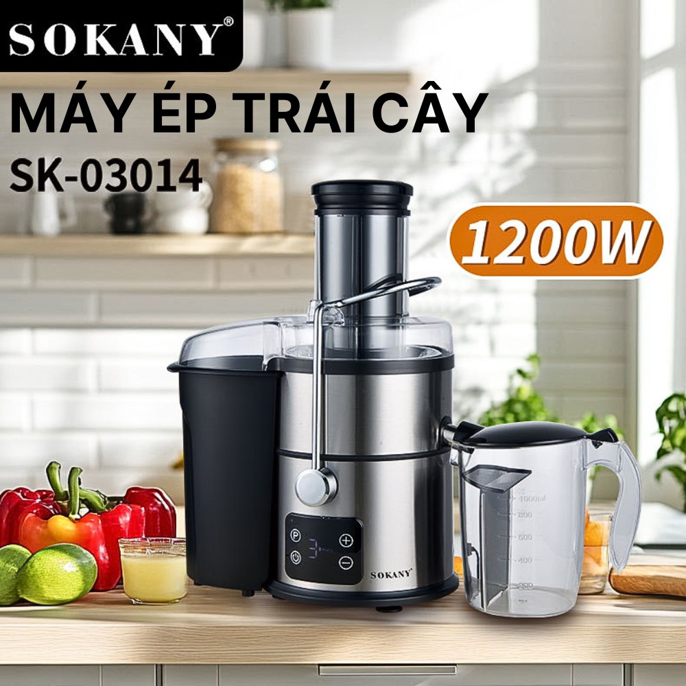 Mô tả Máy ép nhanh SOKANY SK-03014, công suất cao 1200W, màn hình LCD với 5 chế độ ép [BẢO HÀNH 1 NĂM] - 1