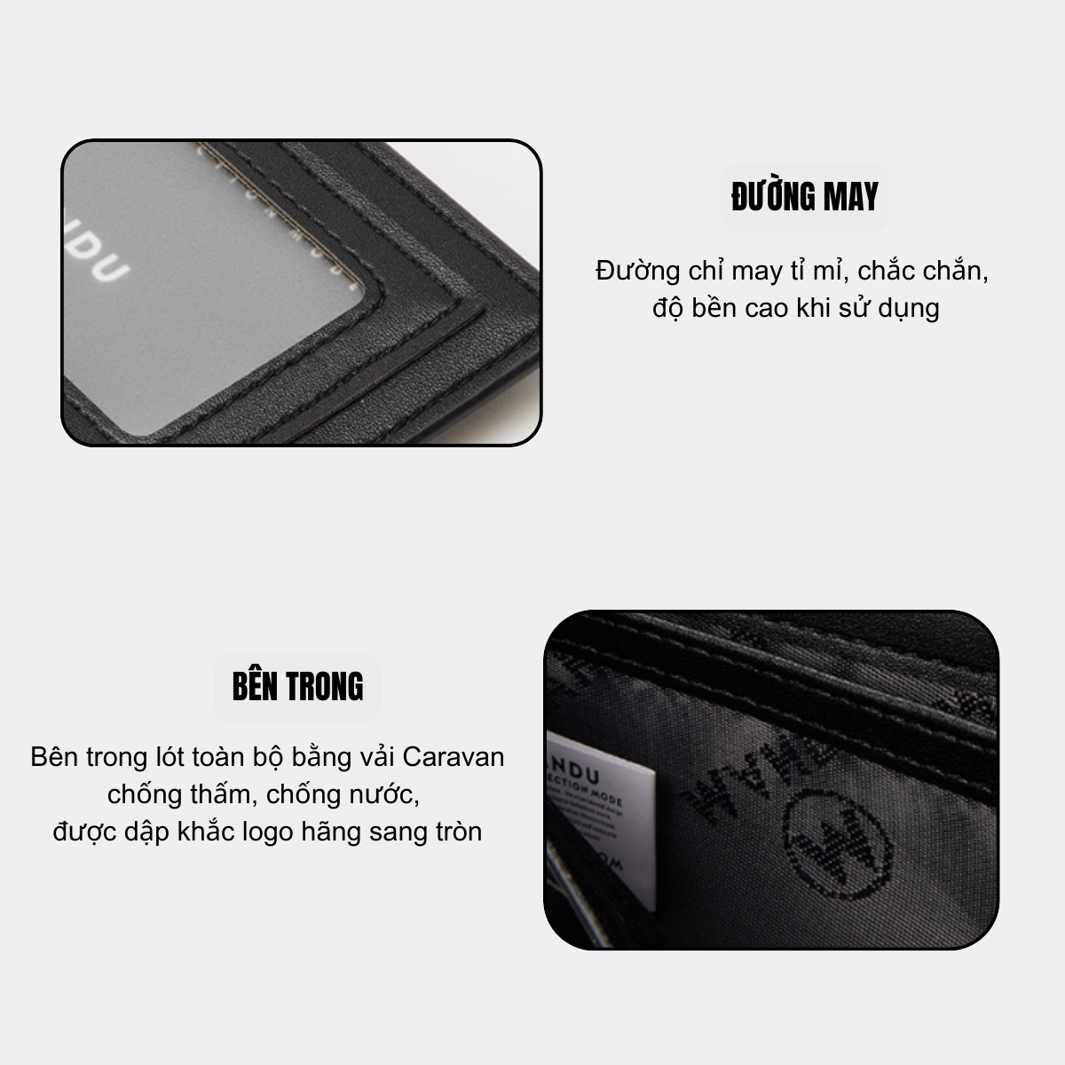 Ví Nam MANDU MD02 - Chất liệu da