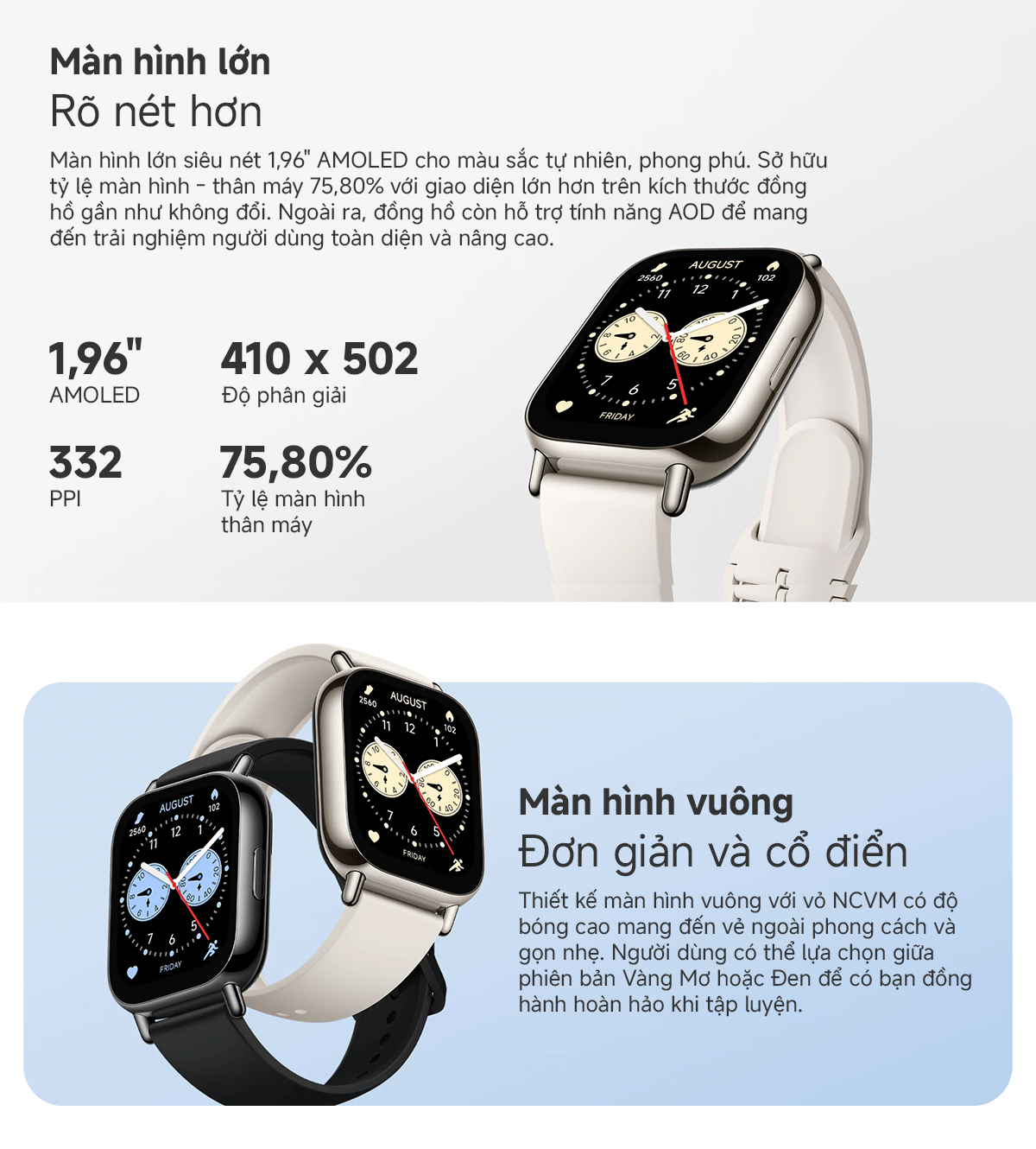 Mô tả Đồng Hồ Thông Minh Xiaomi Redmi Watch 5 Lite / 5 Active - Hàng Chính Hãng, Bản Quốc Tế Có Tiếng Việt - 9
