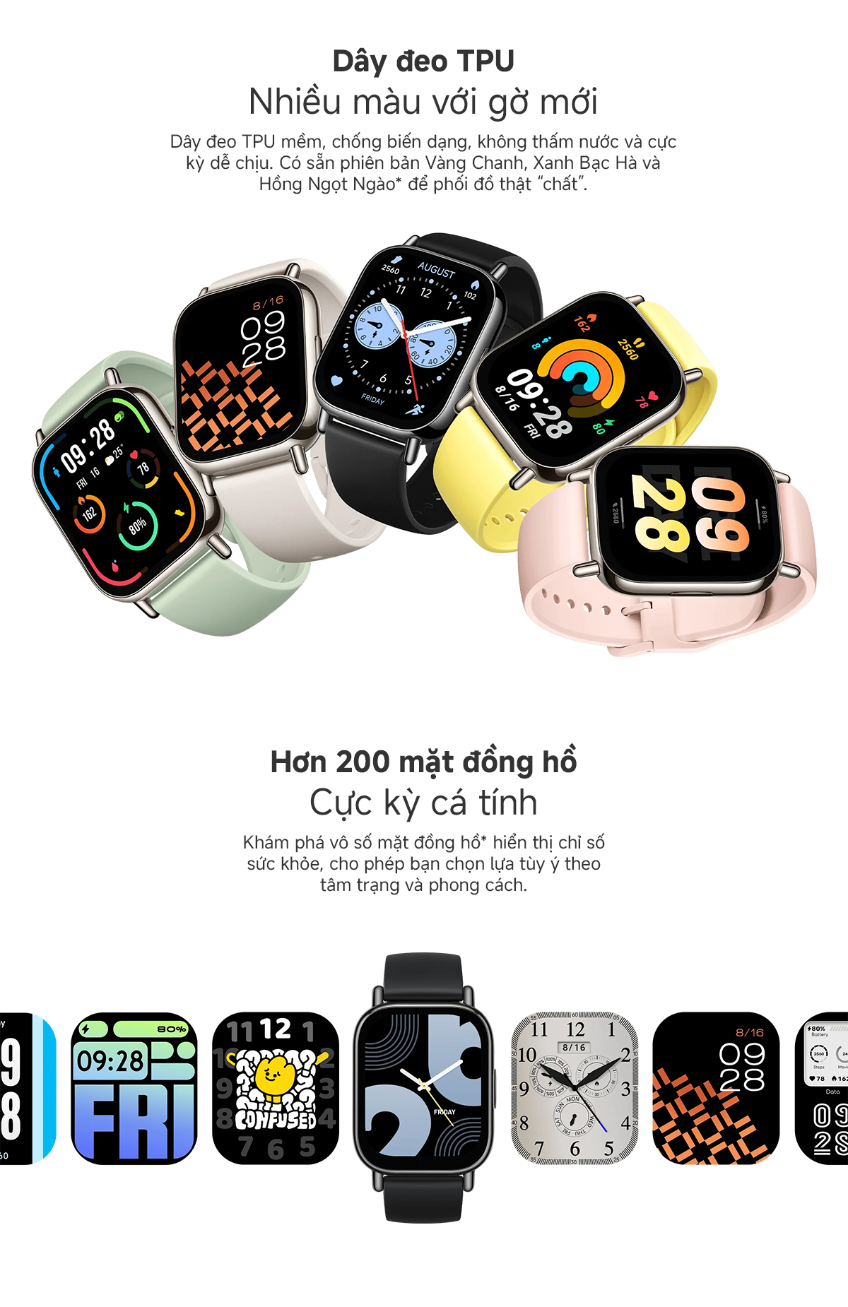 Mô tả Đồng Hồ Thông Minh Xiaomi Redmi Watch 5 Lite / 5 Active - Hàng Chính Hãng, Bản Quốc Tế Có Tiếng Việt - 10