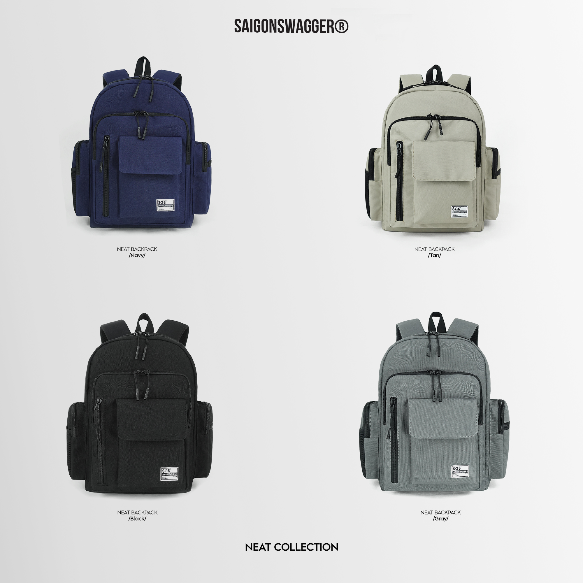 Balo Nam Nữ Đi Học Đi Làm Đơn Giản SAIGON SWAGGER® NEAT BACKPACK ...