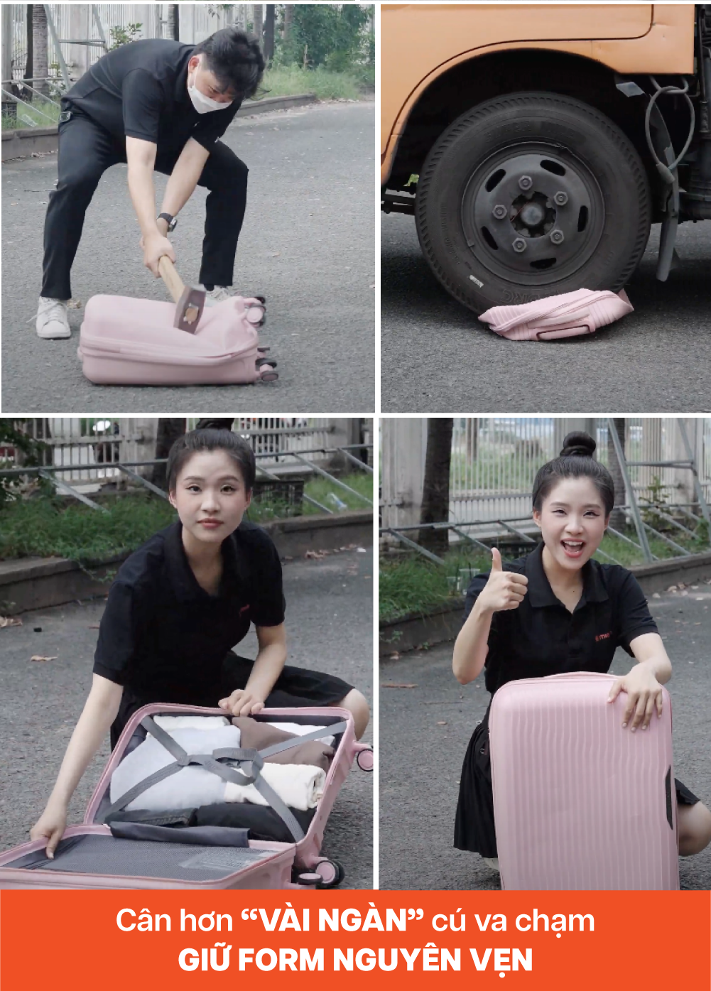 Mô tả Vali Kéo MIAvn Larita ROTA - Size 20/24/28, Nhựa PP Dẻo Siêu Bền, Hạn Chế Bể Vỡ, Khoá TSA,Bảo Hành Trọn Đời - 3
