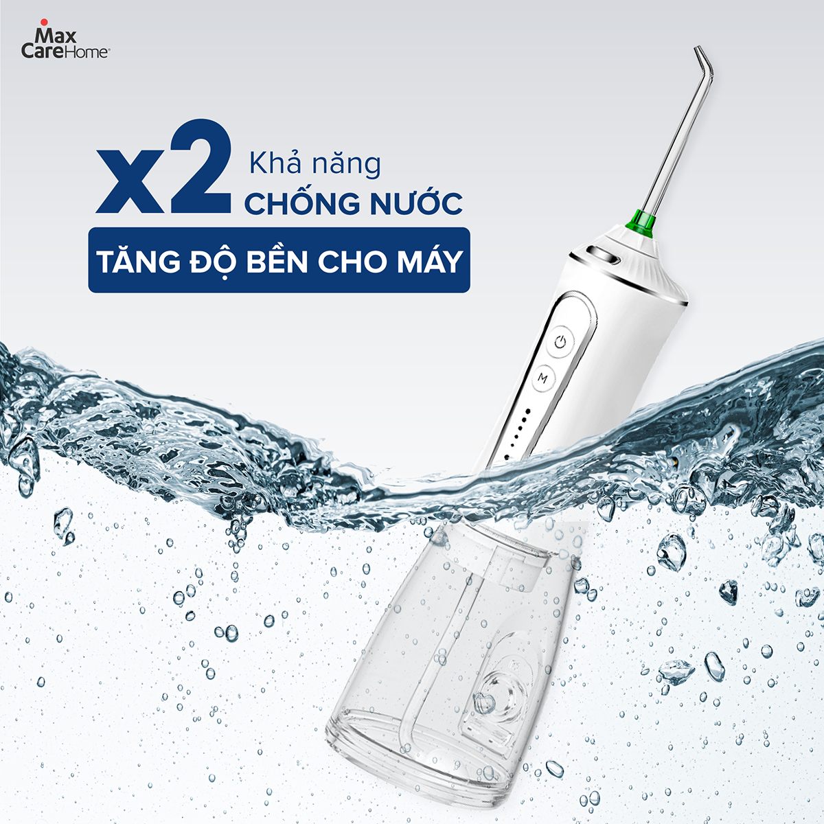 Mô tả Máy Tăm Nước H2OFloss HF6P HF9P [Mẫu Mới] Cải tiến công nghệ tia nước sạch X4 Lần - Đổi mới 12 tháng, Kèm túi đựng máy - 2