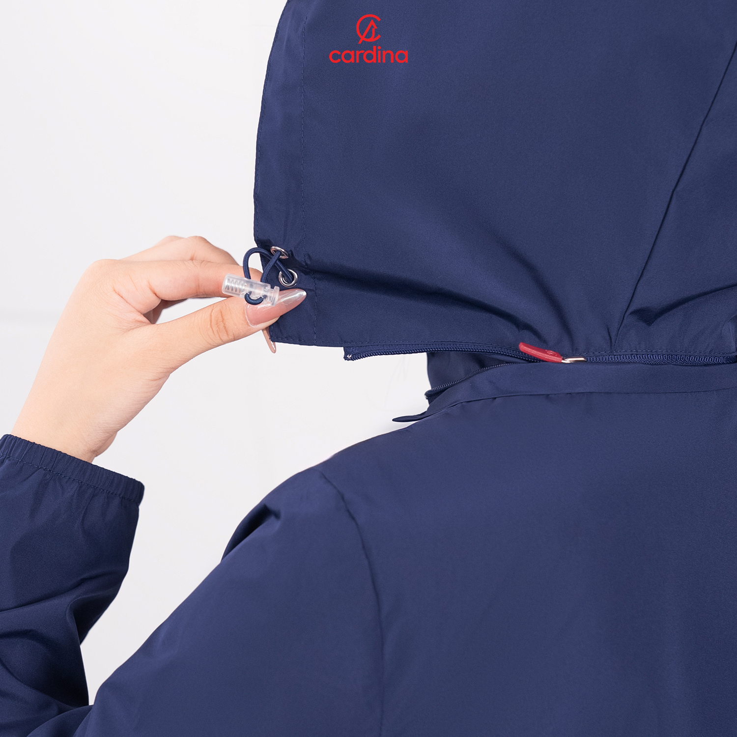 Mô tả Áo khoác jacket nữ An Lành CARDINA chất liệu gió tráng nhựa 50D cản gió cản nước kiểu dáng trẻ trung 4JKF02 - 3