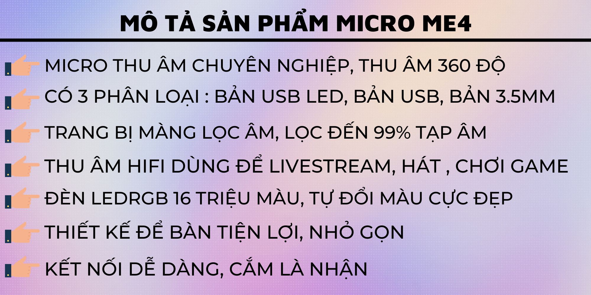 Thiết kế micro thu âm để bàn ShouFei ME4
