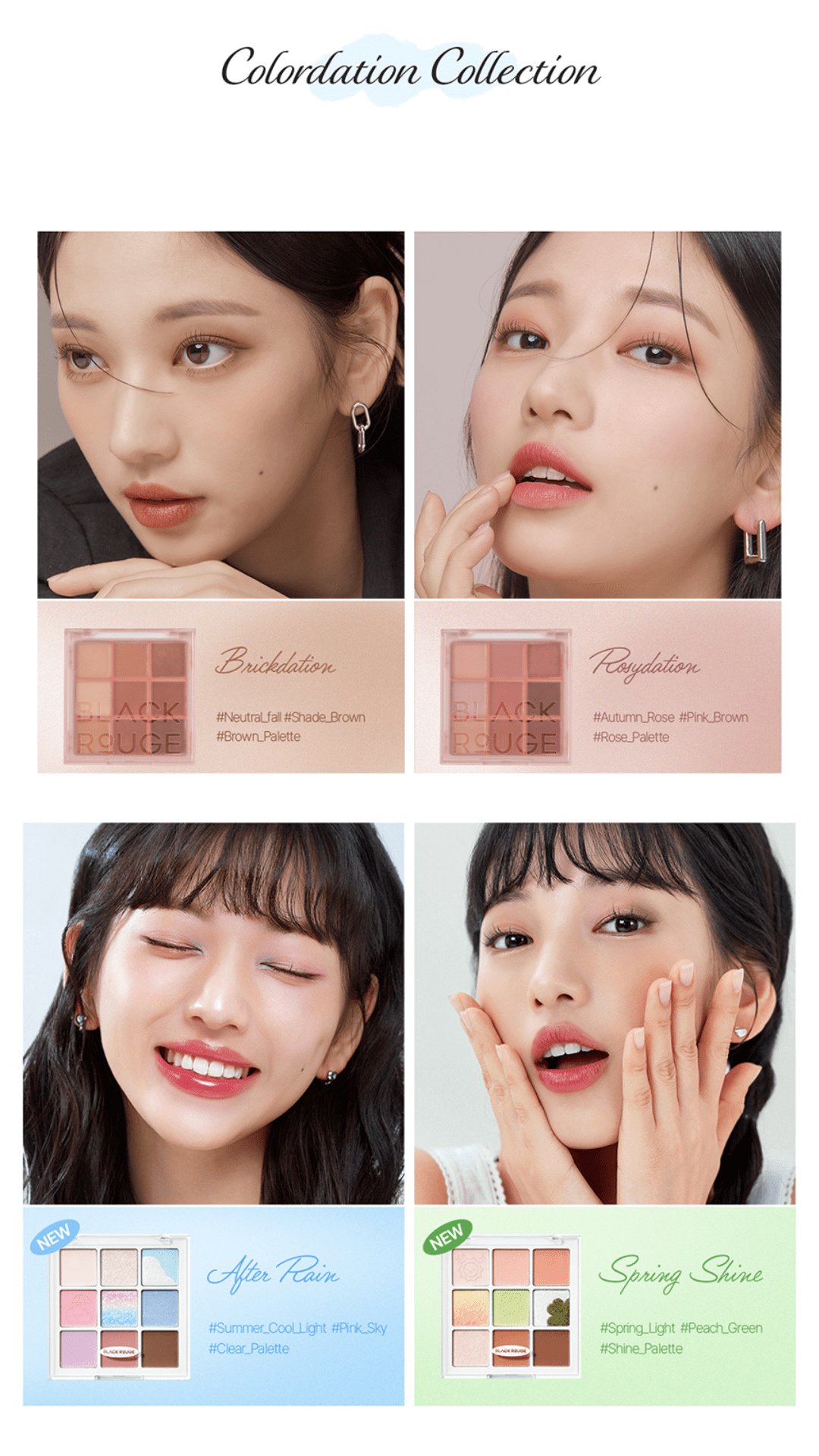 Mô tả Bảng Phấn Mắt 9 Ô Màu Có Highlight Black Rouge Colordation Mood Palette - Weather Zip - 3