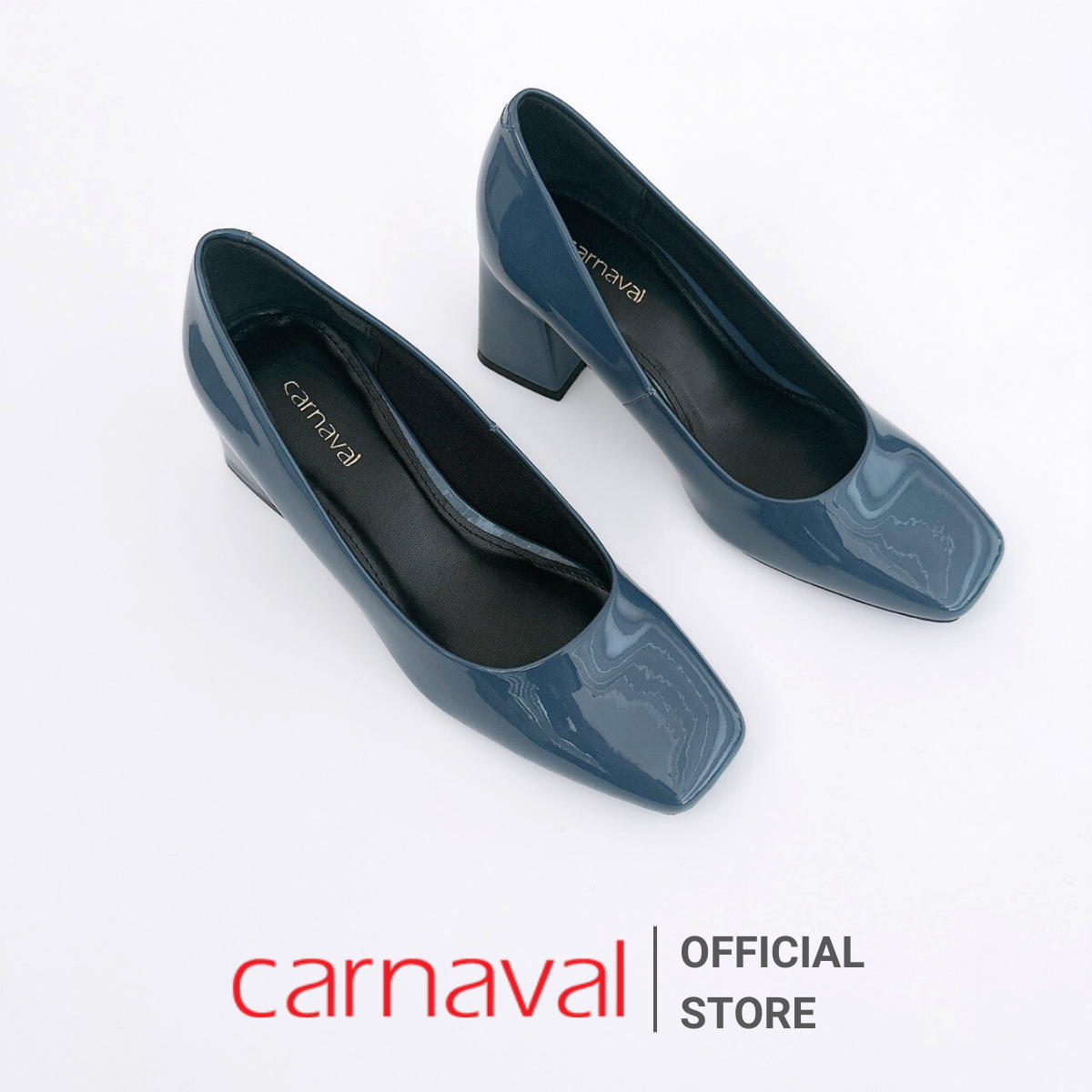 Mô tả Giày Cao Gót Mũi Vuông Carnaval Sang Trọng 7 Phân Da Bóng Cao Cấp - VS67 - 3