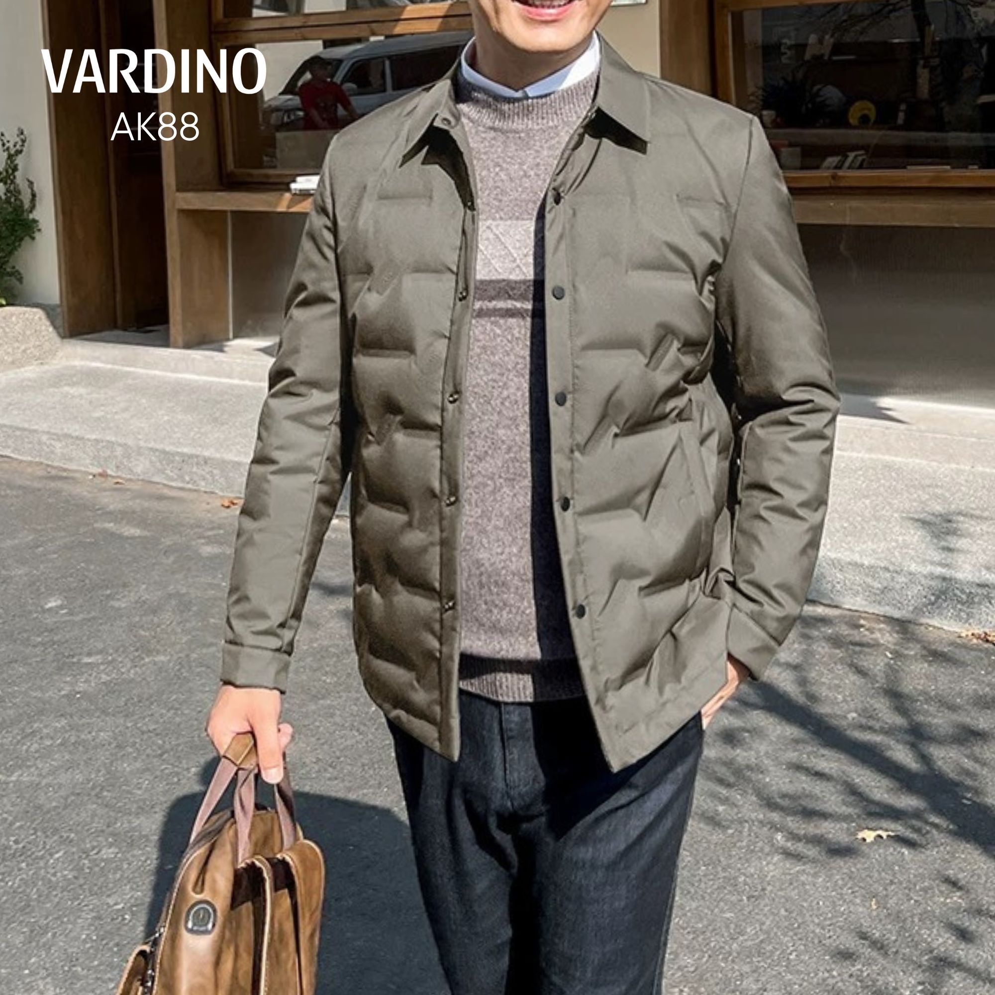 Áo khoác nam lót lông vũ dập nổi VARDINO AK87, AK88, AK89 | Shopee Việt Nam