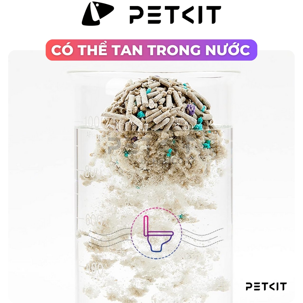 Mô tả Cát Mèo PETKIT Không Mùi, Khử Mùi Tự Nhiên, Vón Cục Nhanh, Xả Toilet, 3.6Kg/túi - 2