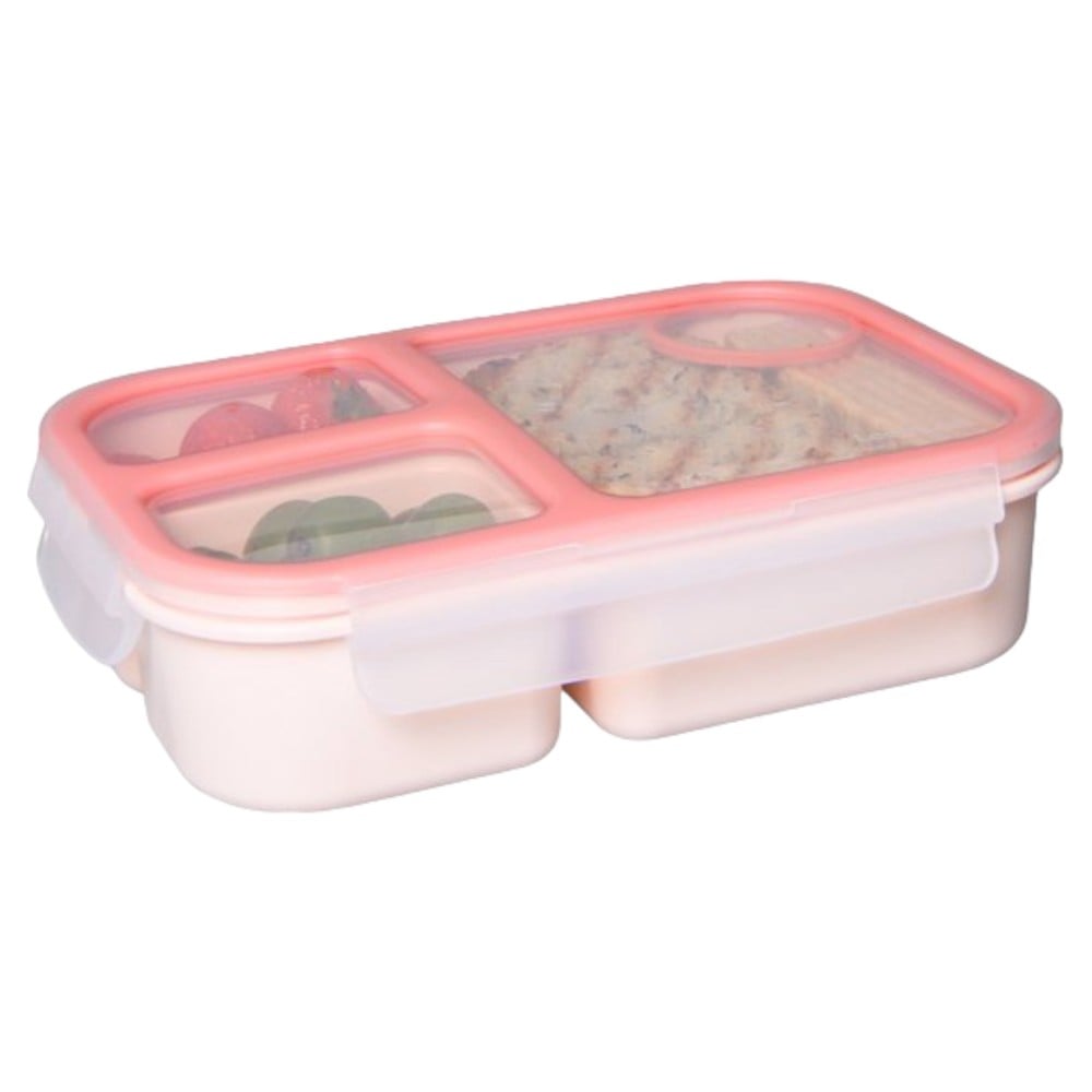 Hộp Cơm 3 Ngăn LocknLock To-Go HPL781PIK 980ml, Hàng Chính Hãng, Nhựa ...