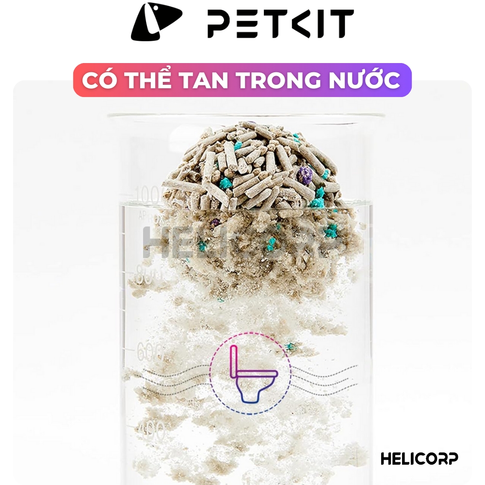 Mô tả Cát Vệ Sinh Cho Mèo PETKIT Bentonite Mix Đậu Nành, Không Bụi, Xả Toilet, 3.6Kg/túi - 4