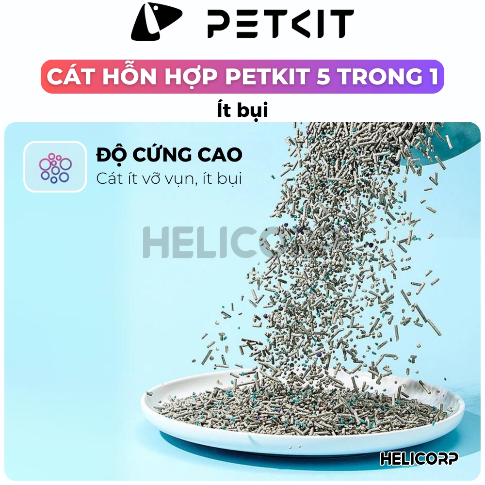 Mô tả Cát Vệ Sinh Cho Mèo PETKIT Bentonite Mix Đậu Nành, Không Bụi, Xả Toilet, 3.6Kg/túi - 2