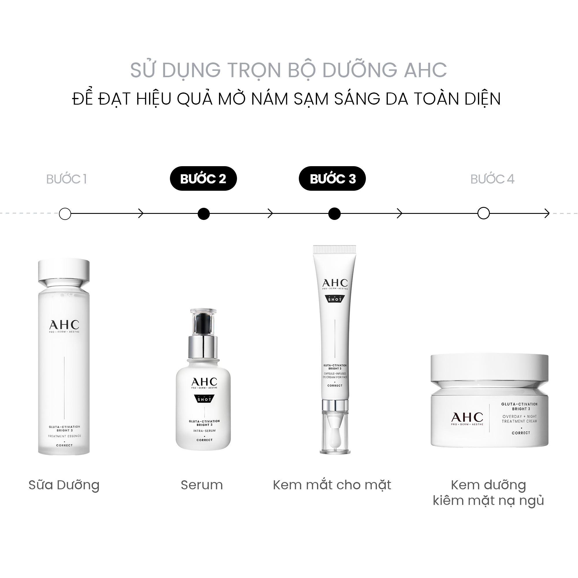 Kem mắt AHC PROSHOT GLUTA-CTIVATION BRIGHT 3