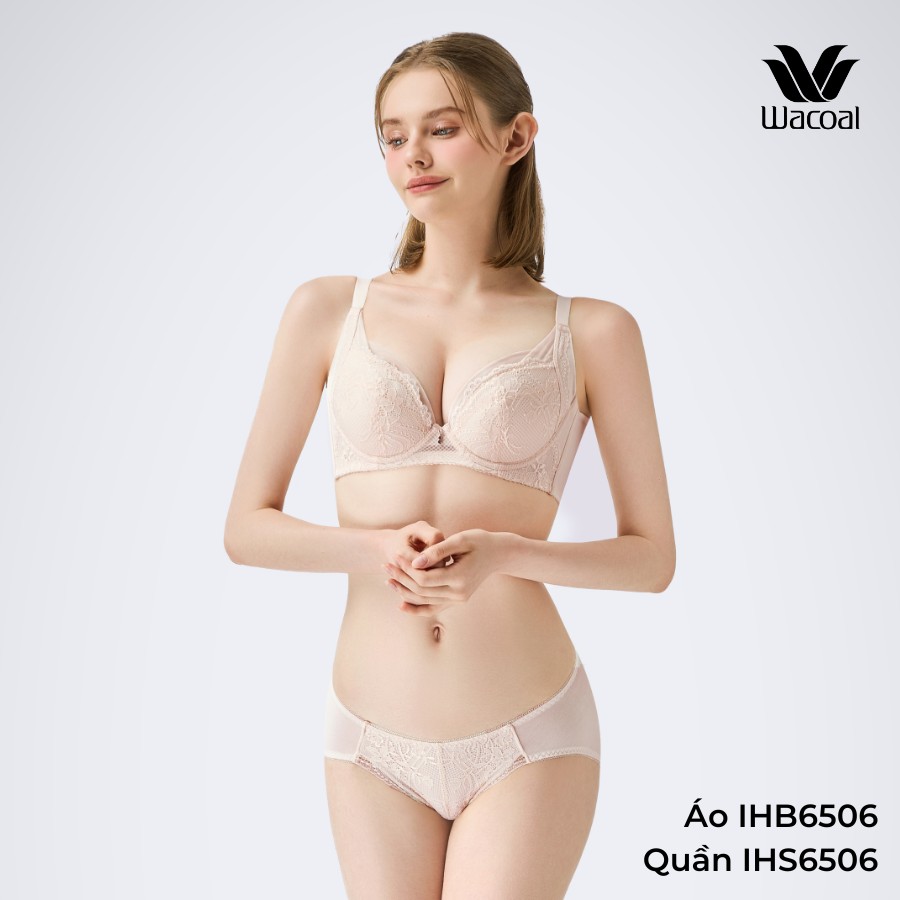 Mô tả Quần lót Wacoal IHS6506 thun mát đáy cotton full mông ren mặt trước - HS6506 - 1