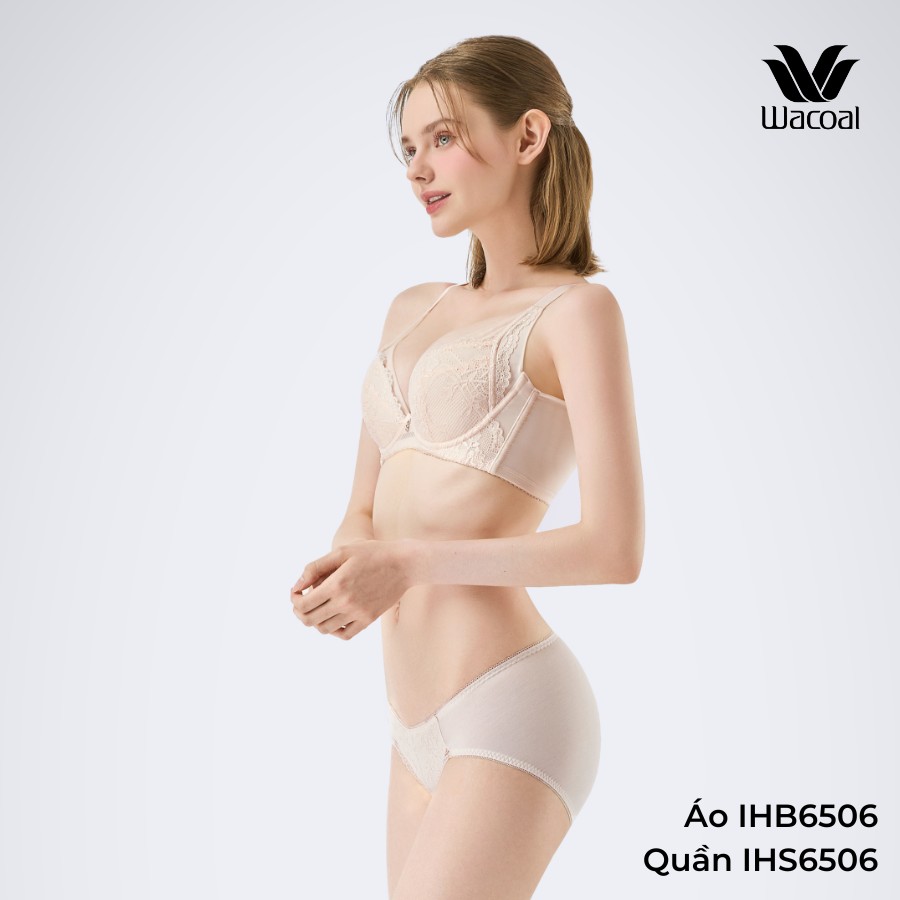 Mô tả Quần lót Wacoal IHS6506 thun mát đáy cotton full mông ren mặt trước - HS6506 - 2