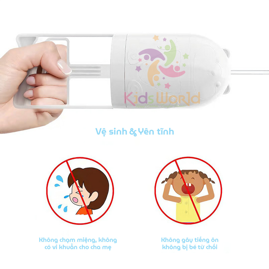 Mô tả Dụng cụ hút mũi, máy hút mũi cho bé sơ sinh và trẻ nhỏ kéo tay Nasal Aspirator Hello 05 lực hút mạnh - 7