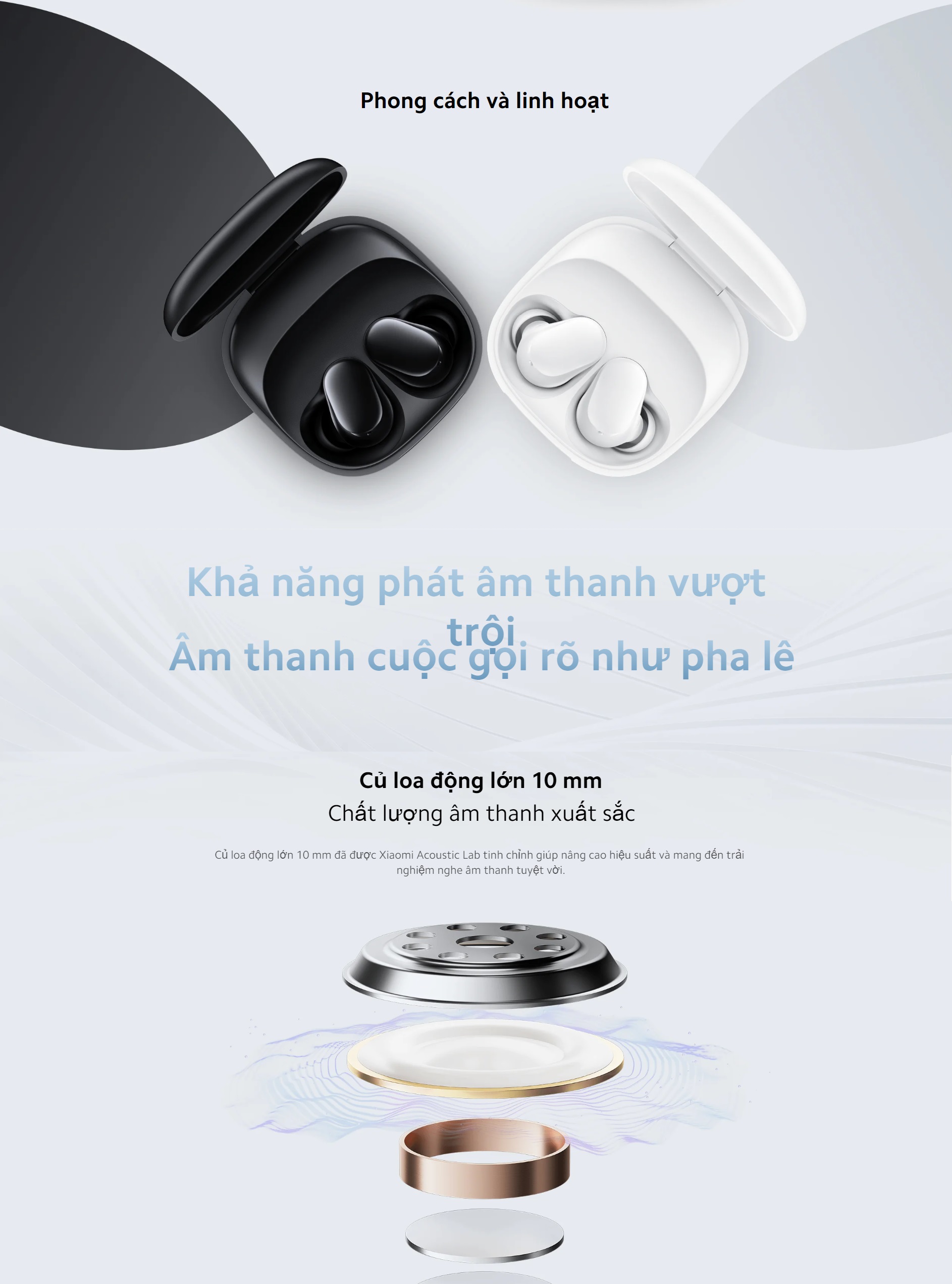 Mô tả Tai Nghe Bluetooth Xiaomi Redmi Buds 6 Play | Giảm Tiếng Ồn | Thời Lượng Pin 36h - Bảo Hành 12 Tháng (Không kèm sạc) - 3