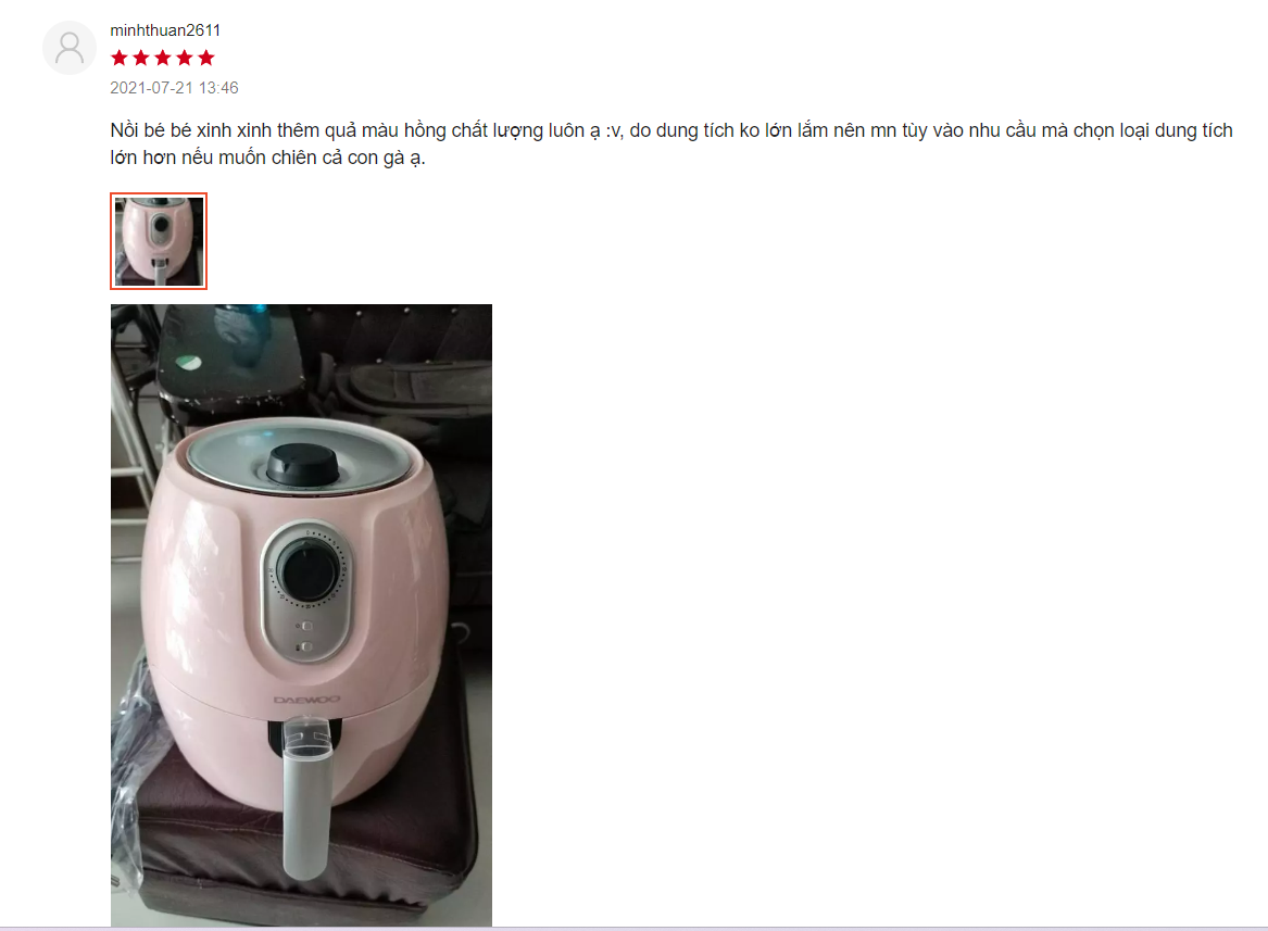 Món ăn làm từ nồi chiên không dầu Daewoo