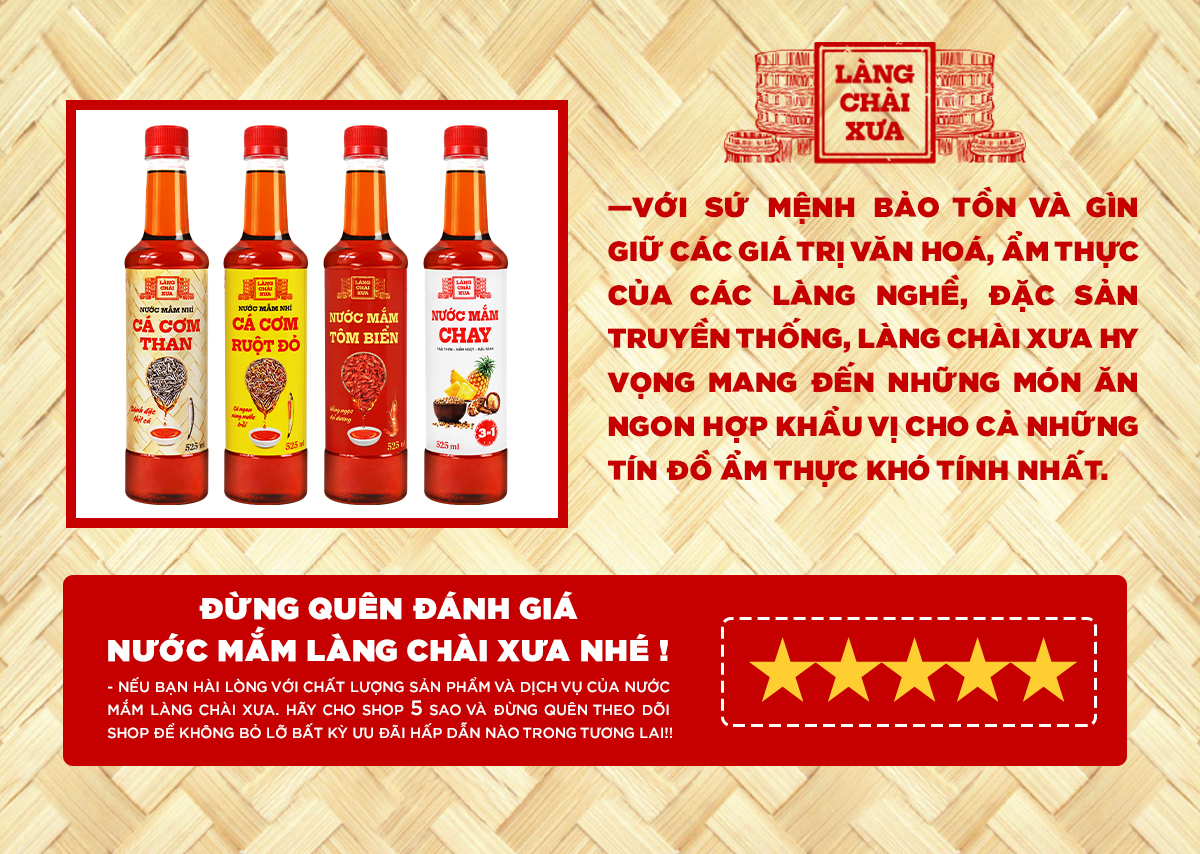 Mô tả 3 than - 3 vàng Nước Mắm Nhỉ Làng Chài Xưa Cá Cơm Than, Cá Cơm Ruột Đỏ 525ml/chai nhựa cao cấp - 5