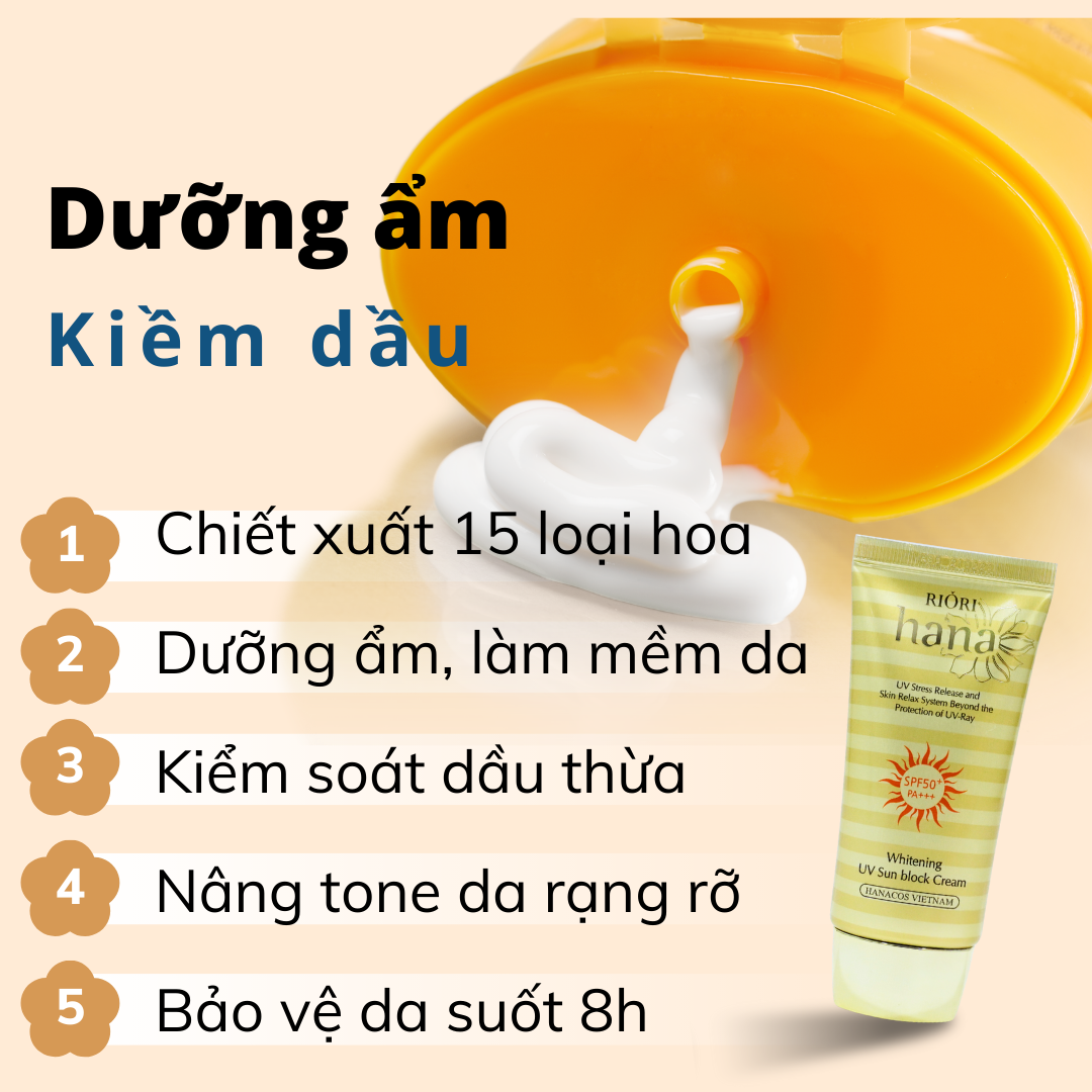Kem chống nắng RIORI HANA thành phần