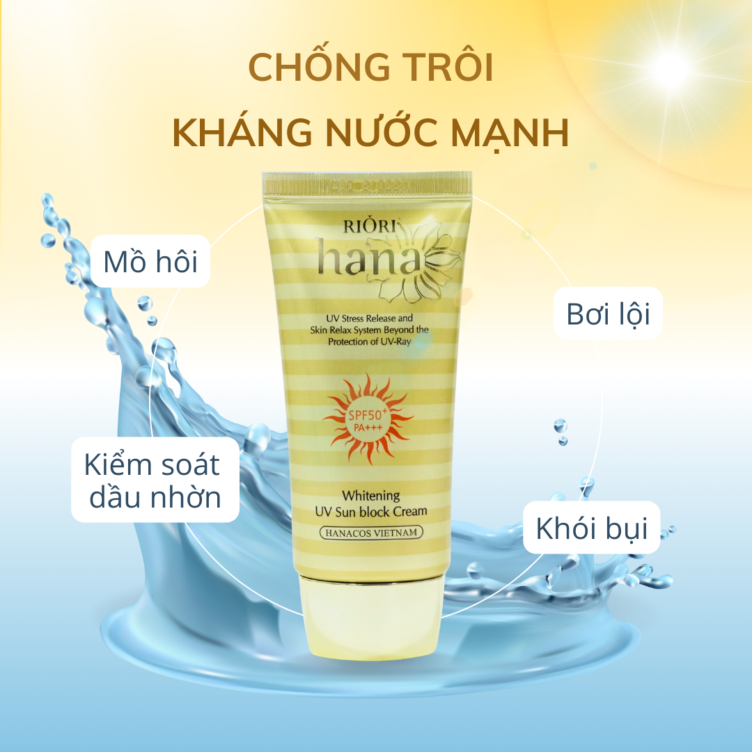 Kem chống nắng RIORI HANA hướng dẫn sử dụng
