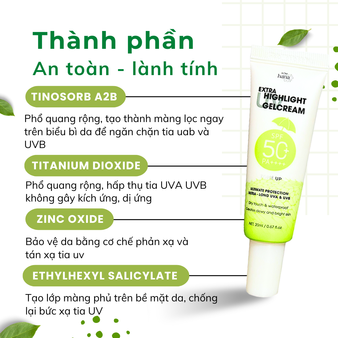 Lợi ích kem chống nắng RIORI HANA