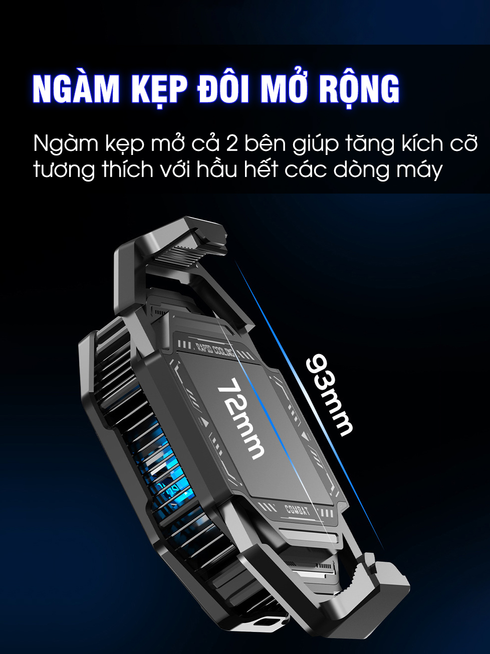 Mô tả Quạt tản nhiệt sò lạnh AI 3 chế độ MEMO DL20 làm mát sâu đóng đá tăng FPS chơi game mobile liên quân FF COD - 5
