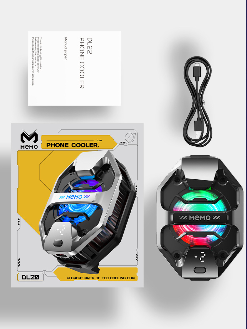 Mô tả Quạt tản nhiệt sò lạnh AI 3 chế độ MEMO DL20 làm mát sâu đóng đá tăng FPS chơi game mobile liên quân FF COD - 10