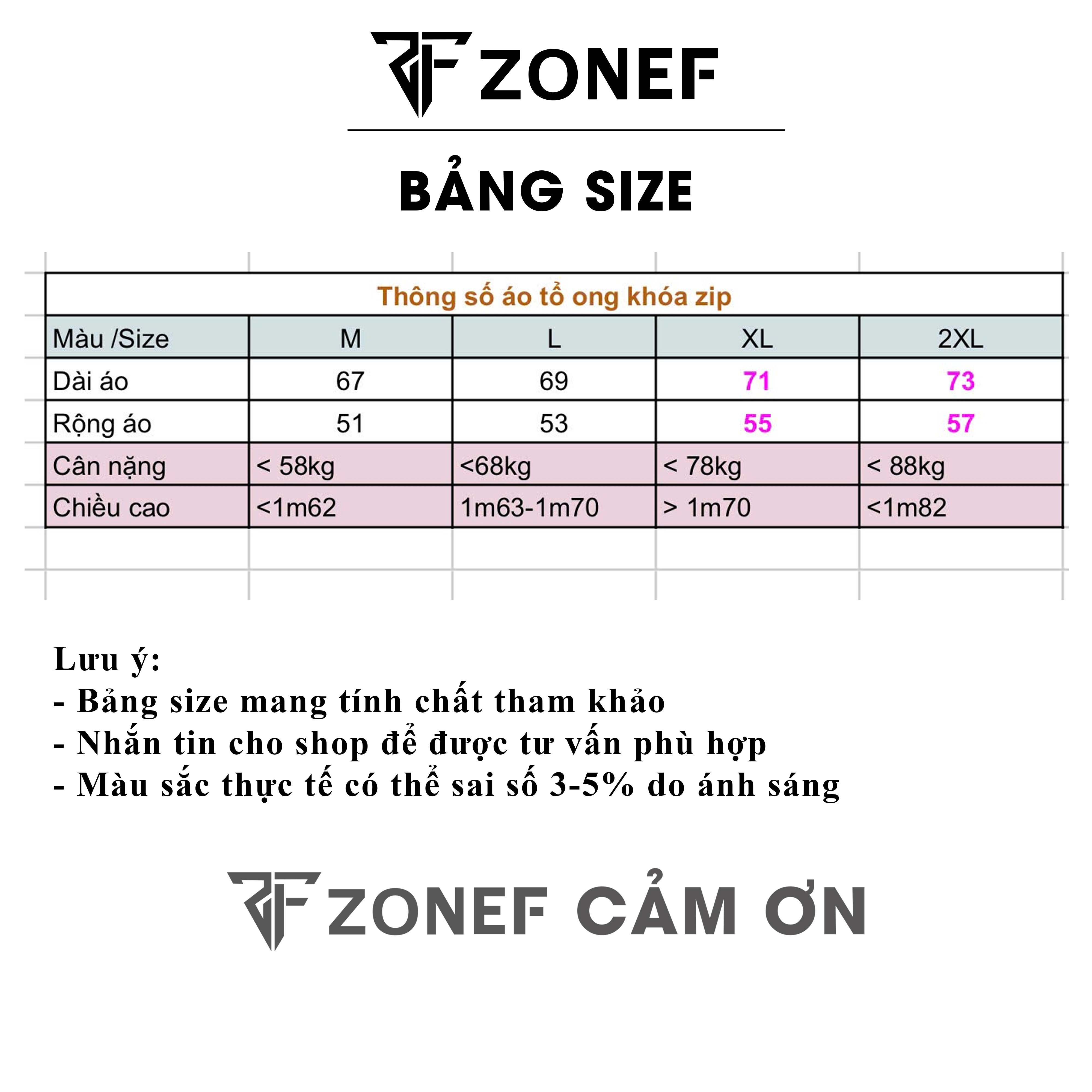 Áo Thun Trơn ZONEF Dài Tay Phối Cổ Khóa Zip Chất Liệu Cotton Tổ Ong Mềm ...
