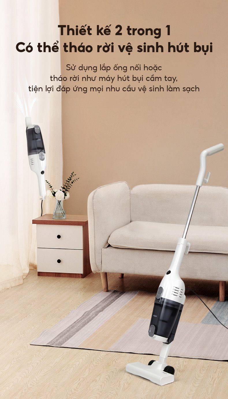 Mô tả Máy hút bụi cầm tay Aqua CCX600R lực hút 15000Pa 600W, bộ lọc bụi mịn HEPA - Bảo hành 12 tháng - 3