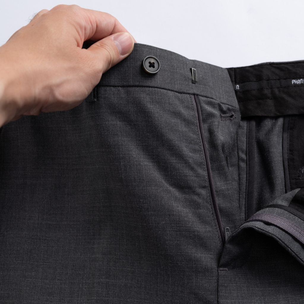 Mô tả Quần âu nam Phan Nguyễn, chất liệu tetron cao cấp, mềm mại, bền chắc, form slim fit QVL.819 - 4