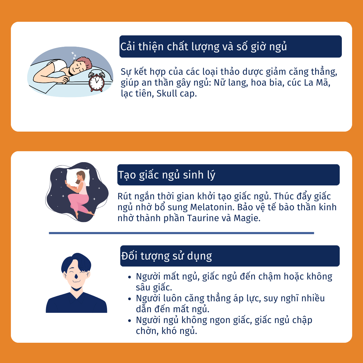 Mô tả Viên Uống Hỗ Trợ Ngủ Ngon, Ngủ Sâu & Giảm Căng Thẳng THE VITAMIN SHOPPE Snooze-In With Melatonin - 3