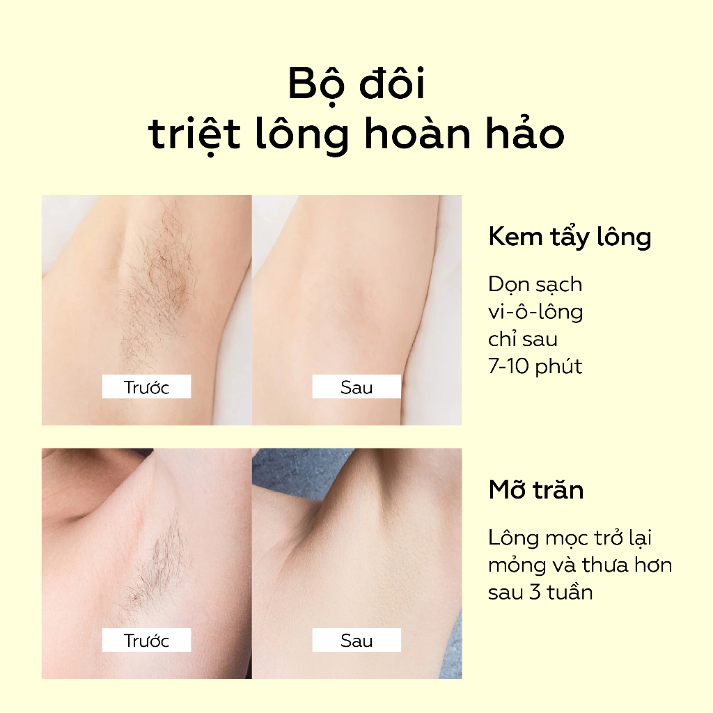 Mô tả Combo triệt lông Bikini Vùng Kín vĩnh viễn UMIHA ORGANIC gồm Mỡ Trăn Umiha 30ml và Kem Tẩy Lông Umiha 85g an toàn - 2