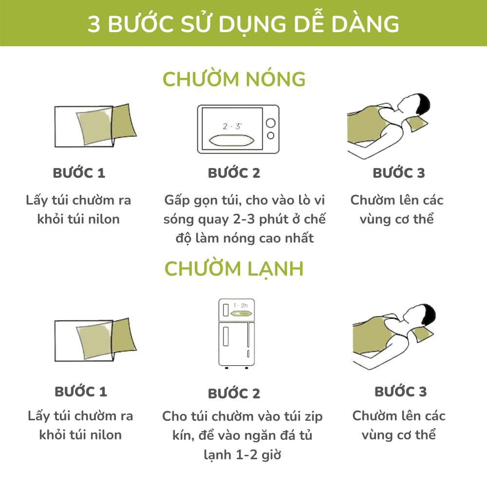 Mô tả Túi Chườm Nóng Thảo Dược Cổ Vai Gáy Hapaku - Làm Nóng Bằng Lò Vi Sóng, Giảm Nhức Mỏi, Thư Giãn - 2