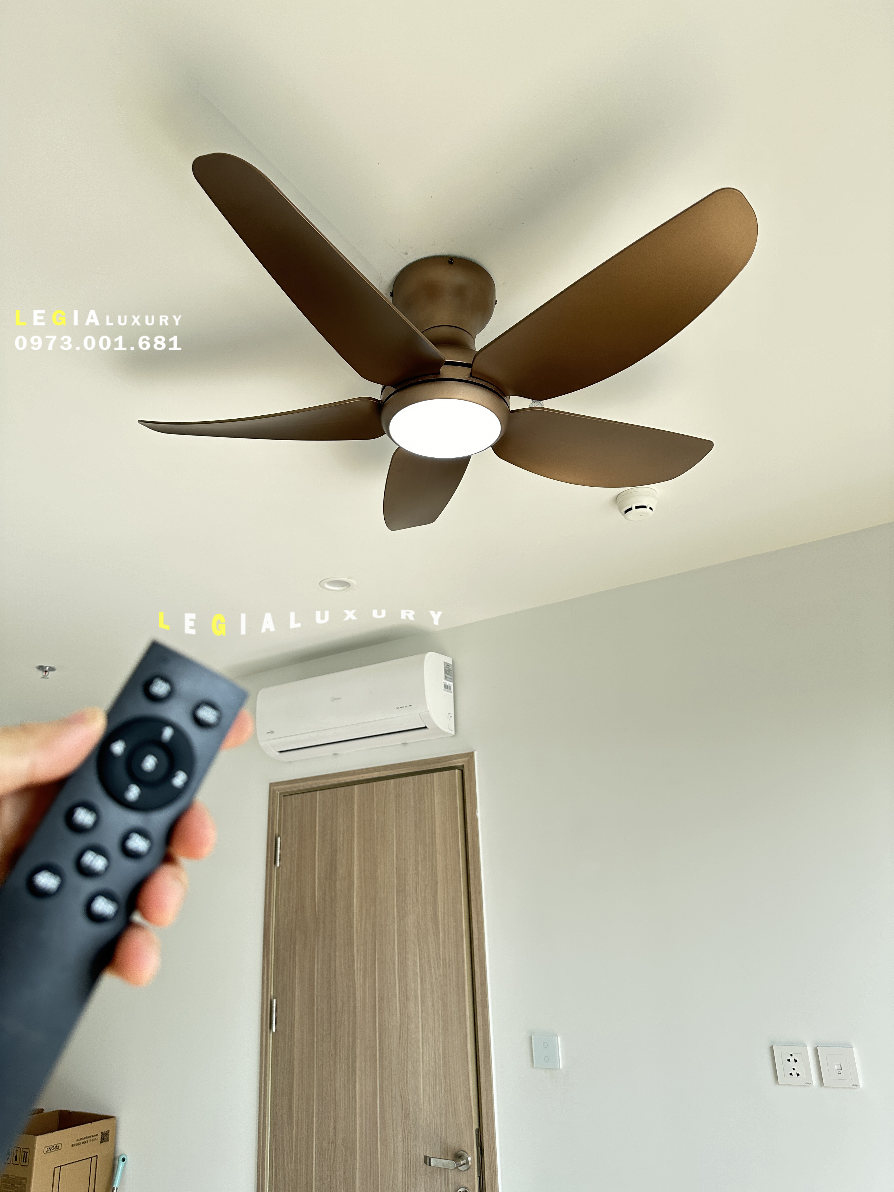 Mô tả Quạt Trần Mini chung cư Cao Cấp ERF968 phù hợp phòng diện tích 7m2 đến 15m2 - 9