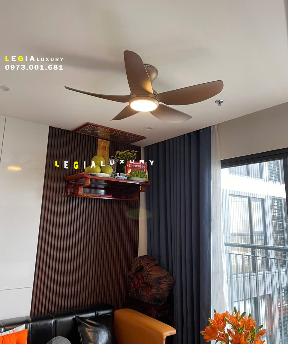 Mô tả Quạt Trần Mini chung cư Cao Cấp ERF968 phù hợp phòng diện tích 7m2 đến 15m2 - 10